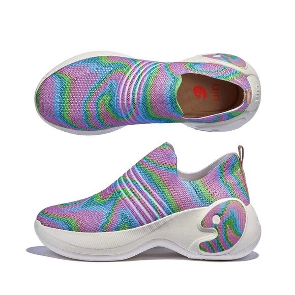 UIN Women UIN Women\'s Walking Shoes Casual Chunky Sneaker (Colorful Chameleon Zaragoza II)
